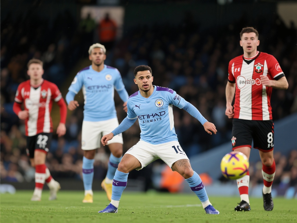 曼城英超4连胜戛然而止!0-0被垫底队南安普敦逼和 此外,缺少一名真正的中锋或许是曼城本场失